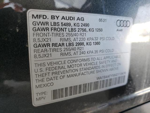 2021 AUDI Q5 SPORTBA WA15AAFYXM2113478