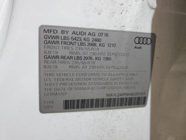 2017 AUDI Q5 PREMIUM WA1L2AFPXHA020323