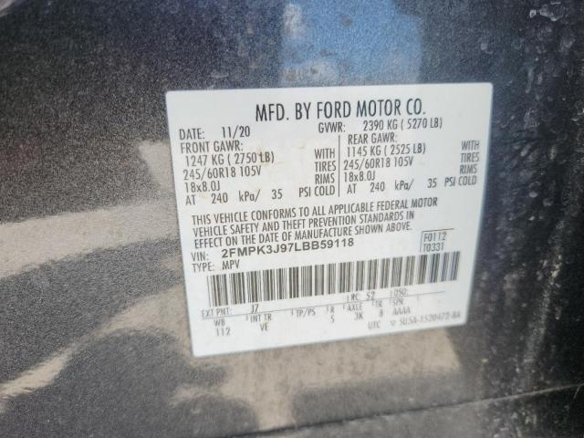 2020 FORD EDGE SEL 2FMPK3J97LBB59118