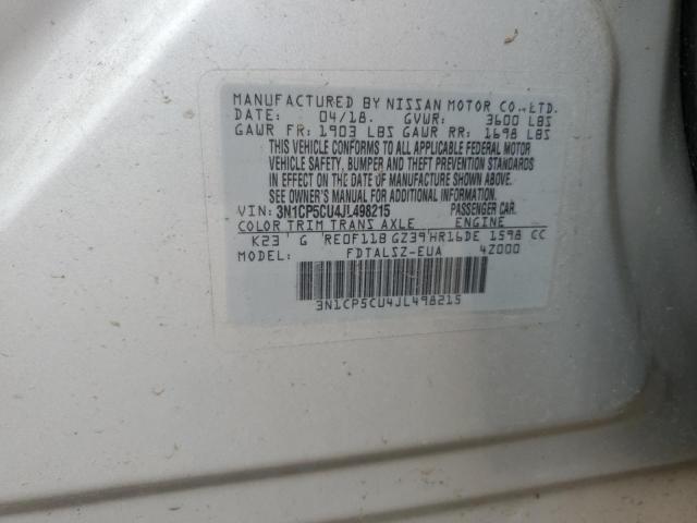 2018 NISSAN KICKS S - 3N1CP5CU4JL498215