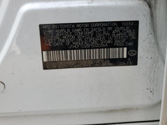 2015 LEXUS IS 250 - JTHCF1D25F5020364