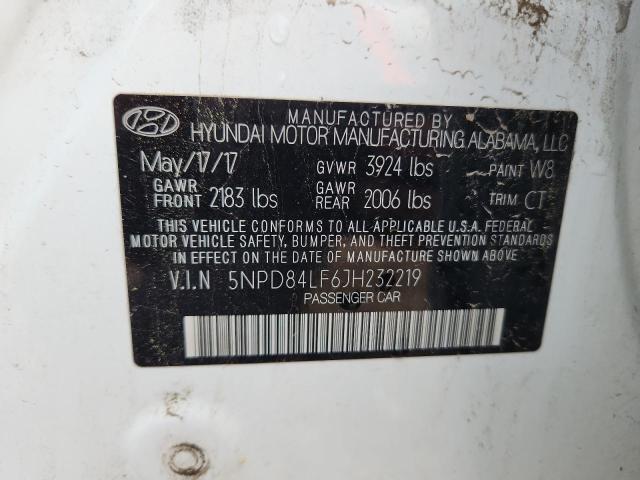 2018 HYUNDAI ELANTRA SE 5NPD84LF6JH232219