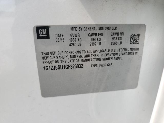 2016 CHEVROLET MALIBU HYB 1G1ZJ5SU1GF323832