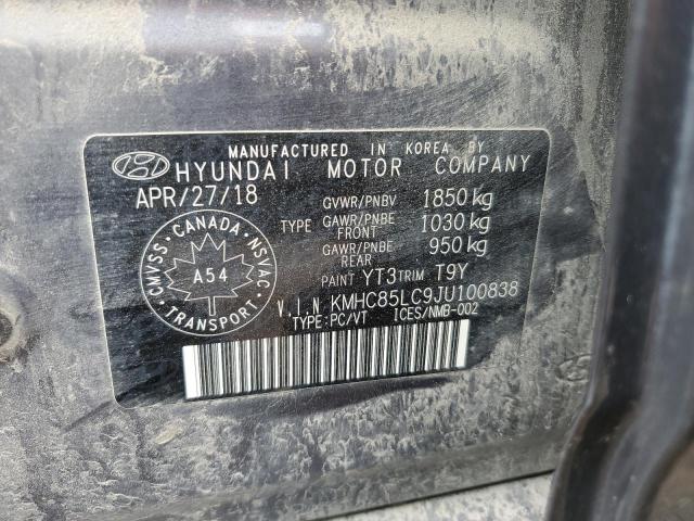 2018 HYUNDAI IONIQ LIMI KMHC85LC9JU100838