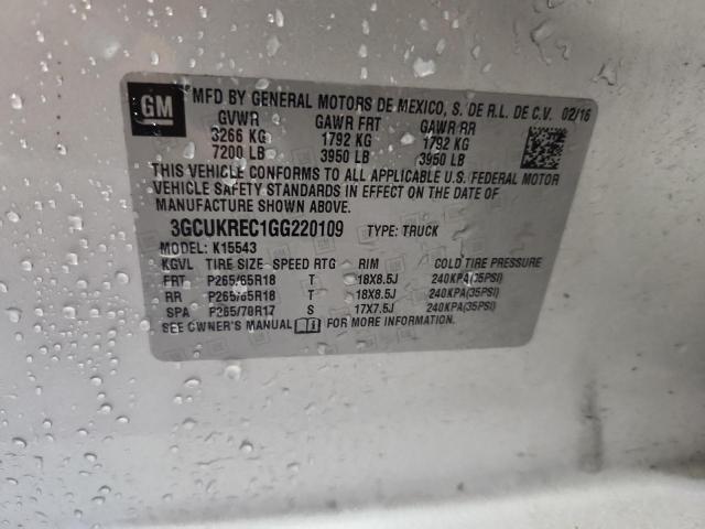 2016 CHEVROLET 1500 SILVE #3310312967