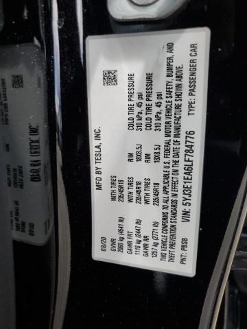 2020 TESLA MODEL 3 5YJ3E1EA6LF784776