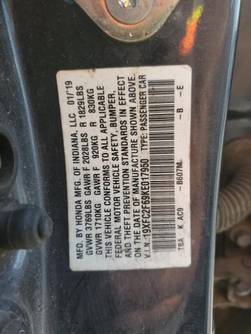 2019 HONDA CIVIC LX 19XFC2F69KE017950