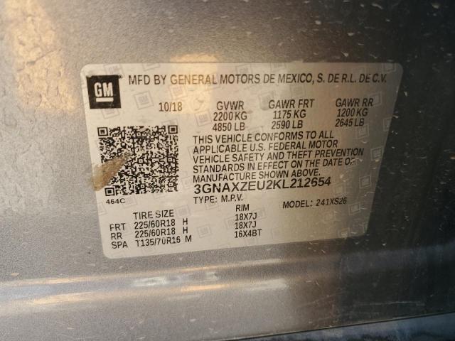 2019 CHEVROLET EQUINOX PR 3GNAXZEU2KL212654