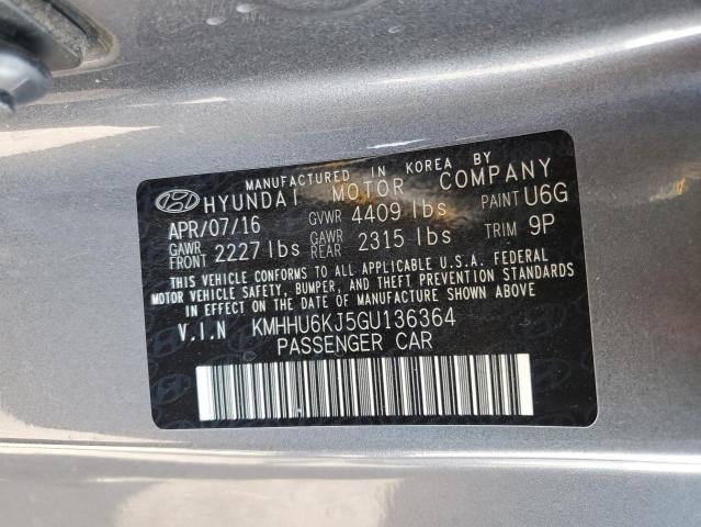 2016 HYUNDAI GENESIS CO KMHHU6KJ5GU136364