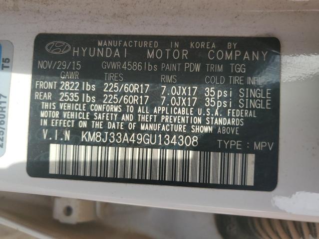 2016 HYUNDAI TUCSON LIM KM8J33A49GU134308