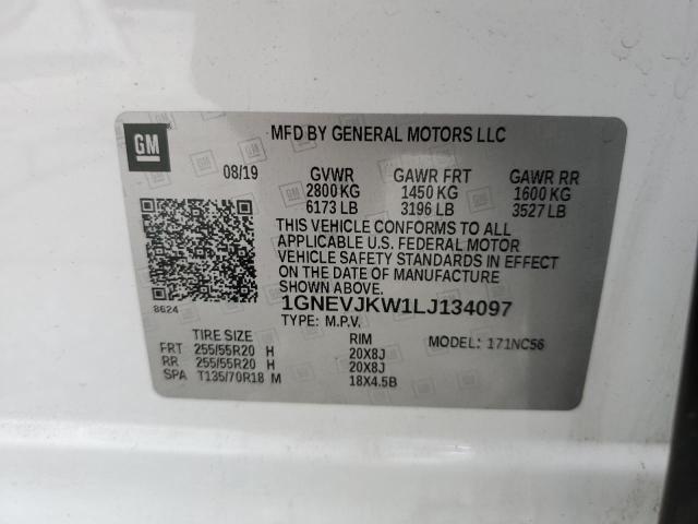 2020 CHEVROLET TRAVERSE R 1GNEVJKW1LJ134097