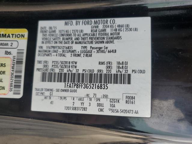 2016 FORD MUSTANG GT 1FATP8FF3G5216835