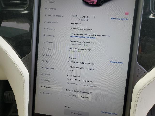 2018 TESLA MODEL X 5YJXCAE28JF103725