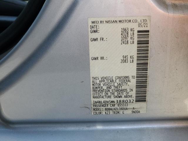 2021 NISSAN ALTIMA SV - 1N4BL4DV5MN388032
