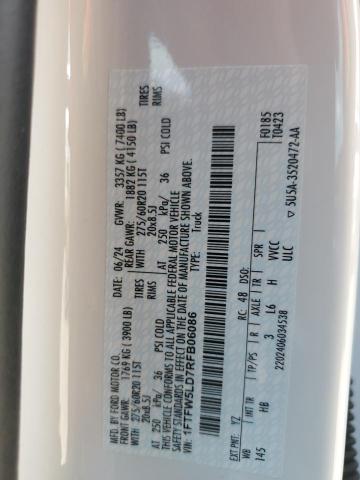 2024 FORD F150 LARIA 1FTFW5LD7RFB06086