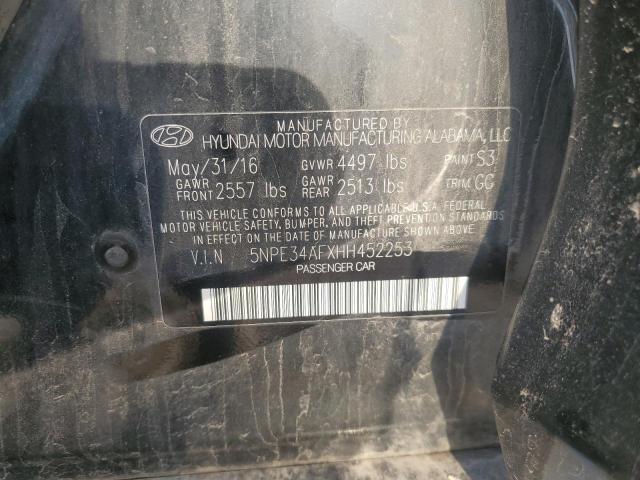 2017 HYUNDAI SONATA 5NPE34AFXHH452253