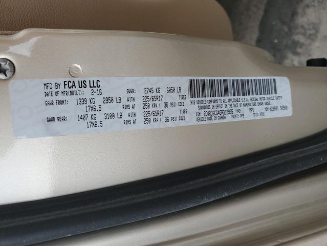 2016 DODGE GRAND CARA 2C4RDGCG4GR312965