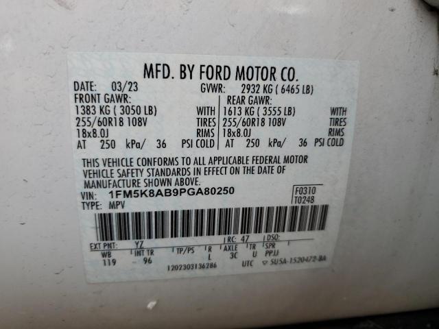 2023 FORD EXPLORER P - 1FM5K8AB9PGA80250