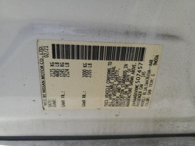 2021 NISSAN MAXIMA SR 1N4AA6EVXMC507457