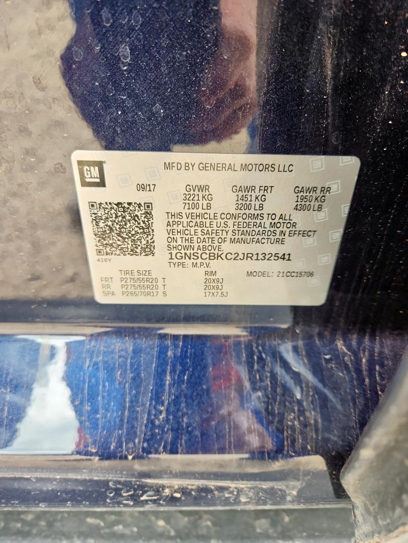 2018 CHEVROLET TAHOE C150 - 1GNSCBKC2JR132541