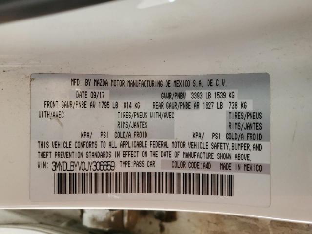 2018 TOYOTA YARIS IA - 3MYDLBYV0JY306659