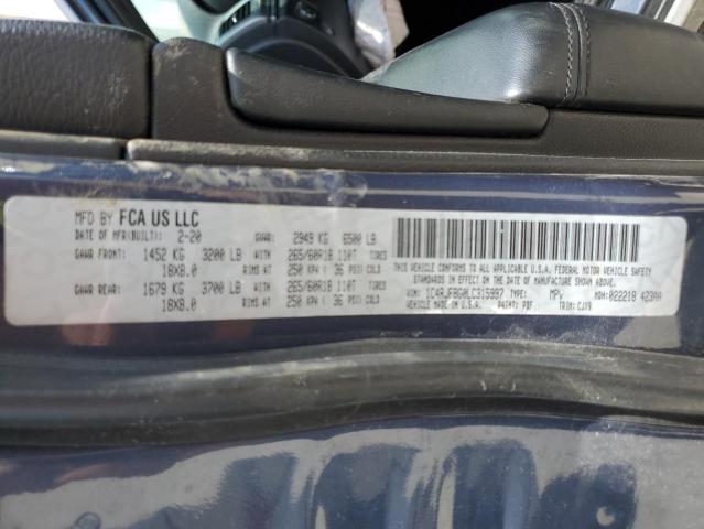 2020 JEEP GRAND CHER - 1C4RJFBG0LC315997