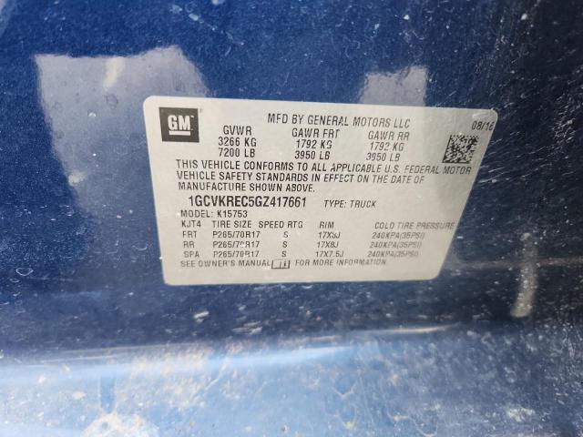 2016 CHEVROLET SILVERADO 1GCVKREC5GZ417661