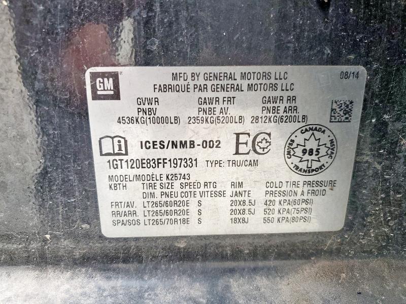 2015 GMC SIERRA K25 1GT120E83FF197331