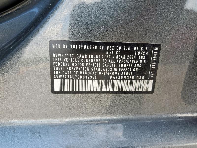 2025 VOLKSWAGEN JETTA S 3VW5X7BU7SM032385