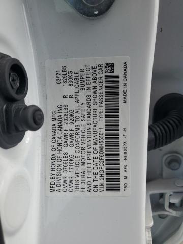 2021 HONDA CIVIC LX 2HGFC2F60MH555011