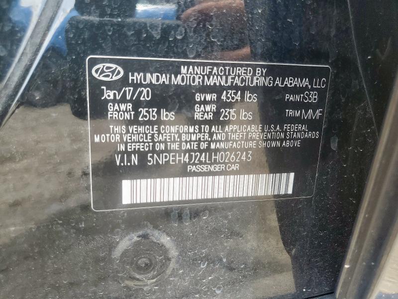 2020 HYUNDAI SONATA LIM - 5NPEH4J24LH026243