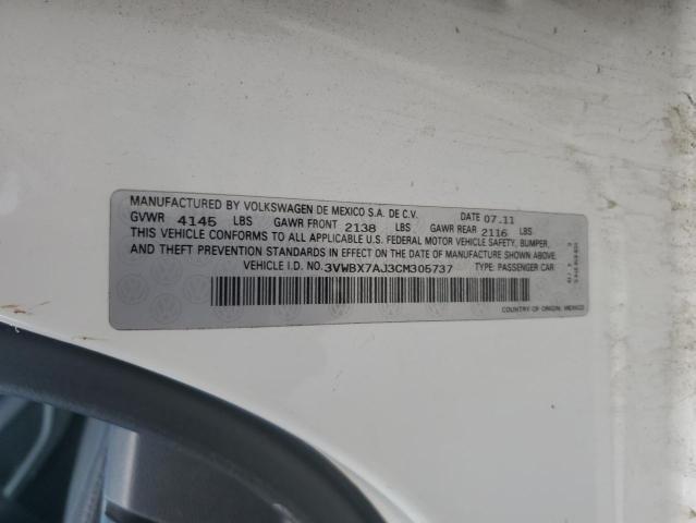 2012 VOLKSWAGEN JETTA SE - 3VWBX7AJ3CM305737