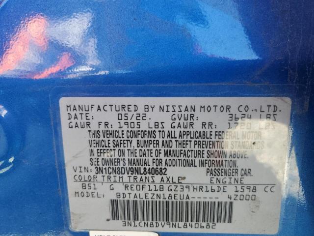 2022 NISSAN VERSA S 3N1CN8DV9NL840682