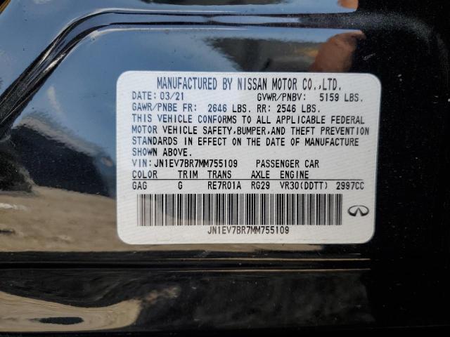 2021 INFINITI Q50 LUXE JN1EV7BR7MM755109