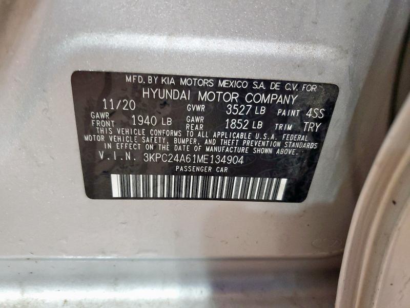 2021 HYUNDAI ACCENT SE 3KPC24A61ME134904
