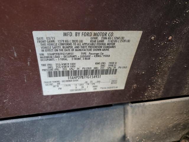 2015 FORD TAURUS LIM 1FAHP2F87FG154931