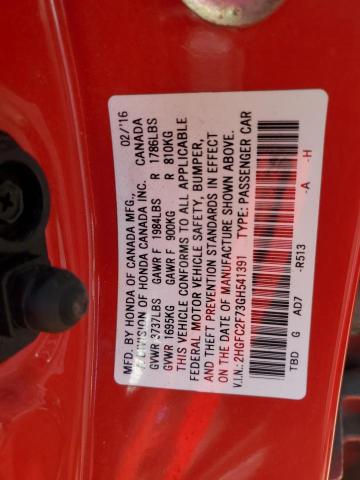 2016 HONDA CIVIC EX - 2HGFC2F73GH541391