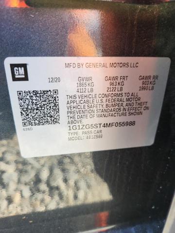 2021 CHEVROLET MALIBU RS - 1G1ZG5ST4MF055988
