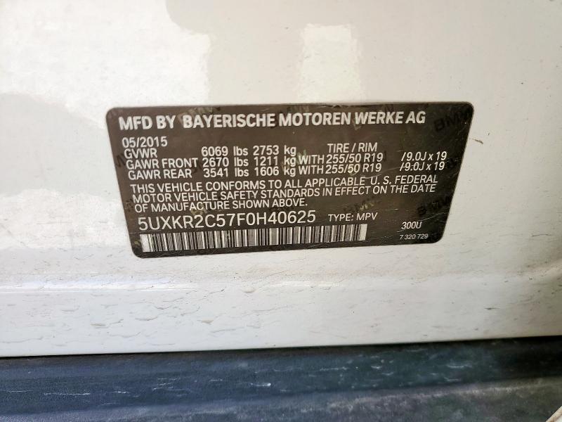 2015 BMW X5 SDRIVE3 5UXKR2C57F0H40625