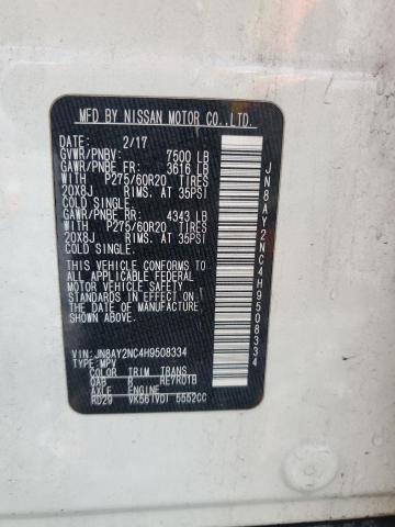 2017 NISSAN ARMADA SV - JN8AY2NC4H9508334