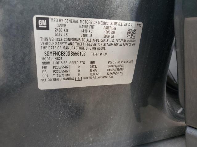 2016 CADILLAC SRX PERFOR 3GYFNCE30GS556192