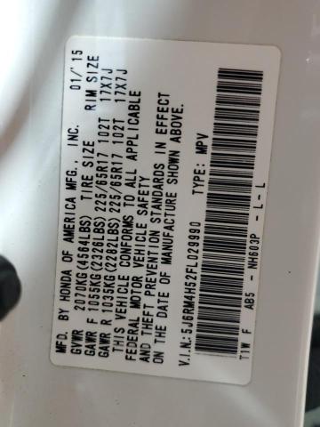 2015 HONDA CR-V EX 5J6RM4H52FL029990
