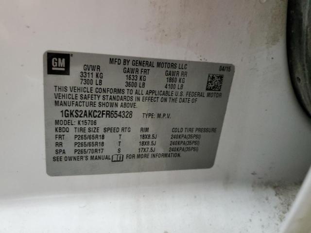 2015 GMC YUKON SLE 1GKS2AKC2FR654328