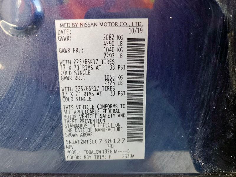 2020 NISSAN ROGUE S - 5N1AT2MT5LC738127