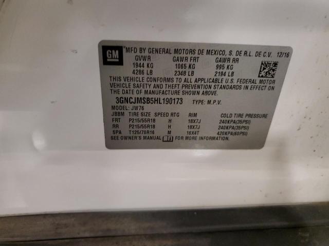 2017 CHEVROLET TRAX PREMI 3GNCJMSB5HL190173