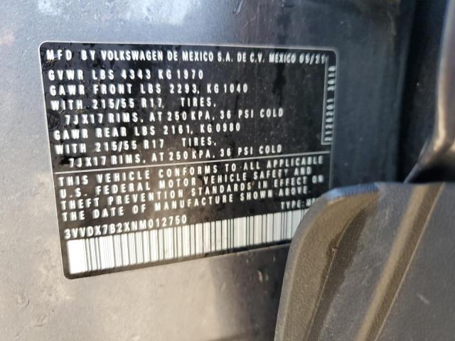 2022 VOLKSWAGEN TAOS S 3VVDX7B2XNM012750