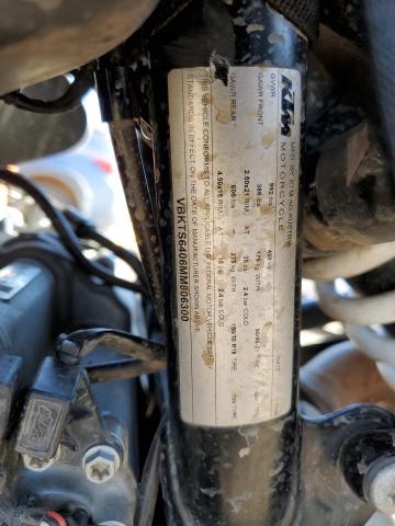 2021 KTM MOTORCYCLE VBKTS6406MM806300