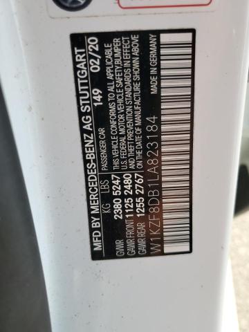 2020 MERCEDES-BENZ E 350 W1KZF8DB1LA823184