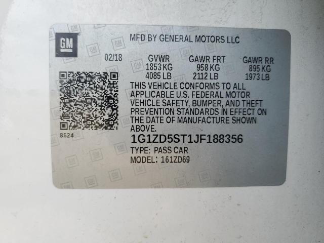 2018 CHEVROLET MALIBU LT - 1G1ZD5ST1JF188356