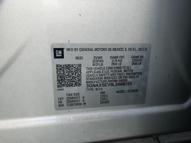 2020 CHEVROLET EQUINOX LS 3GNAXSEV8LS688723